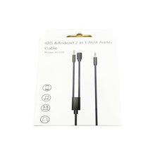 Charger l&#39;image dans la galerie, Aux Cable for iPhone, 2 in 1, 3.5mm Jack &amp; Lightning to 3.5mm AUX Audio Cable
