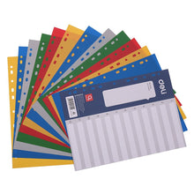 Load image into Gallery viewer, File Divider with Assorted Colour Tabs for School Office Supplies Standard Size A4
