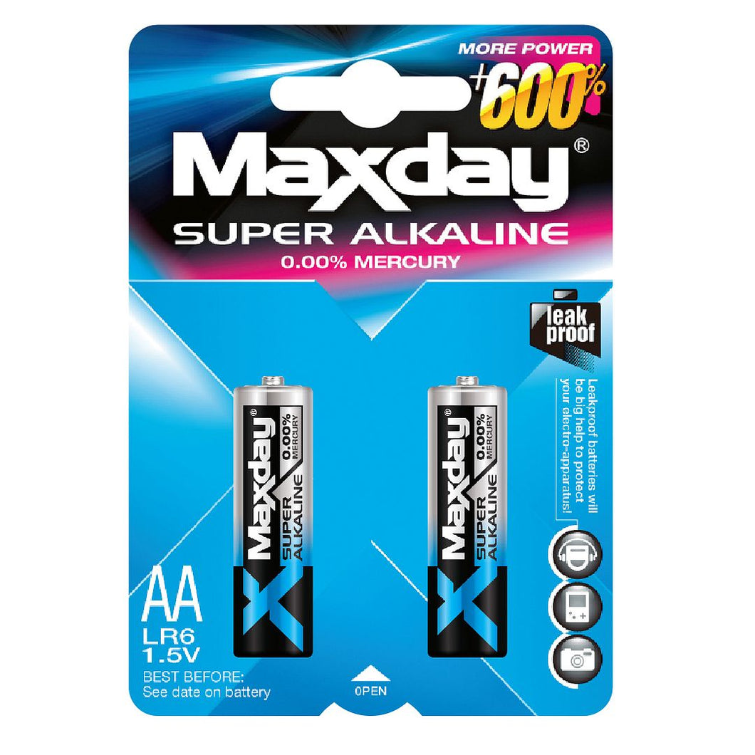 Maxday 24pcs Alkaline AA Batteries