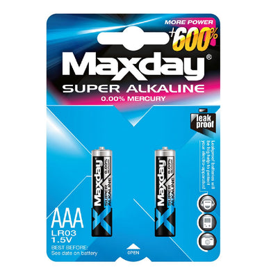 Ultra Alkaline AAA Batteries - 12 Packs of 24 Batteries, 1.5V, Leak-Proof, +600% Power