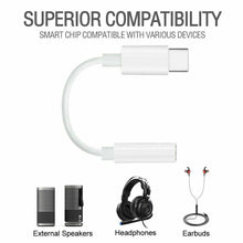 Load image into Gallery viewer, USB C to 3.5mm Audio Adapter Type C to Headphone Aux Jack Dongle 24bit/96kHz HiFi DAC Cable Cord Compatible with iPhone 15 Pro Max/15 Pro/15 Plus, iPad, Galaxy S23 Ultra, Pixel 7
