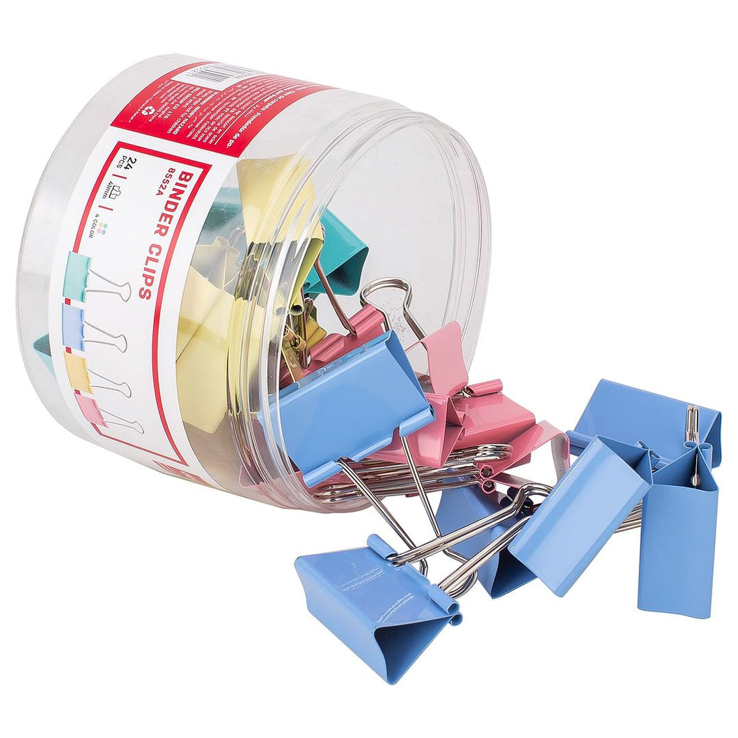 Foldback Clips 41mm Assorted 24 Pack