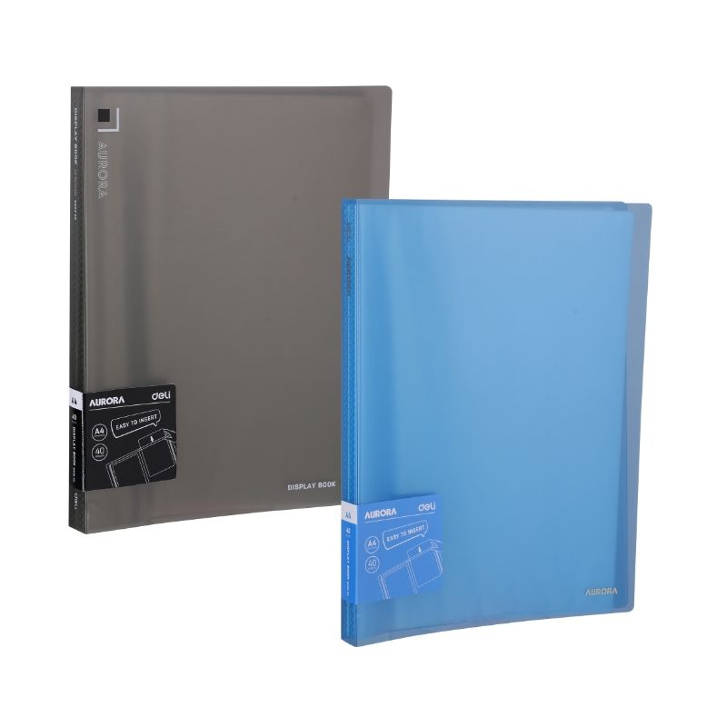 2Pack Display Book with 40 Pockets Translucent A4 Size for Presentatio ...