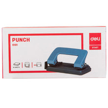 Load image into Gallery viewer, Small 2 Hole Punch, Hole Puncher, 10 Sheet Punch Capacity, Low Force Required, Black/Gray
