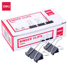 Load image into Gallery viewer, Binder Clips, 36 Pack, 1 Inch, Standard 25mm Clamps, Black, Capacity 0.39 Inch, Medium Clips, Binder Clips Medium Size, Medium Paper Clips, Office Clips
