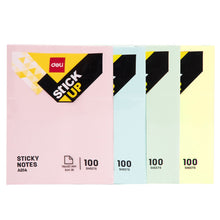 Load image into Gallery viewer, Bright Colour Sticky Notes 3x4 Self-Stick Notes 100 Sheets/Pad Pastel 4 Pads
