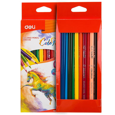 Coloured Pencils - Assorted Colours, Pack of 12 Colouring Pencils for Kids