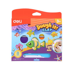 Charger l&#39;image dans la galerie, Plasticine with Tool 8 Assorted Colour Easy Mouldable Modelling Clay for Children
