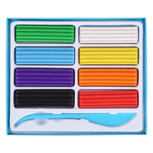 Charger l&#39;image dans la galerie, Plasticine with Tool 8 Assorted Colour Easy Mouldable Modelling Clay for Children
