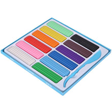 Load image into Gallery viewer, Plasticine 12 Colours with Free Tool Soft Modelling Moulding Strip DIY Toy Clay
