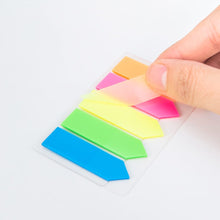 Charger l&#39;image dans la galerie, Sticky Notes Flags 200 Pcs, 5 Colour Index Tabs Index Flag Bright Colors Page Index Stickers Page Makers for Page Bookmarks (Arrows)
