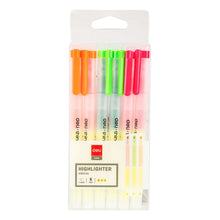 Load image into Gallery viewer, Highlighter 3 Colour Dual head Stationery Marker for Office School 6pcs
