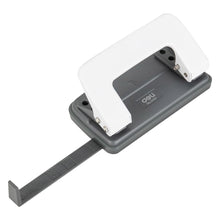 Load image into Gallery viewer, Small 2 Hole Punch, Hole Puncher, 10 Sheet Punch Capacity, Low Force Required, Black/Gray
