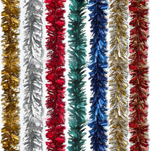 Load image into Gallery viewer, Christmas Decorations Tinsel Garland 2 Meter Assorted Colour Fringe Backdrop 7pcs
