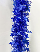 Charger l&#39;image dans la galerie, Christmas Tinsel Garland with Star 2 meters Shiny Sparkly 5pcs
