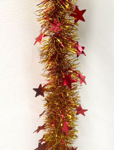 Charger l&#39;image dans la galerie, Christmas Tinsel Garland with Star 2 meters Shiny Sparkly 5pcs
