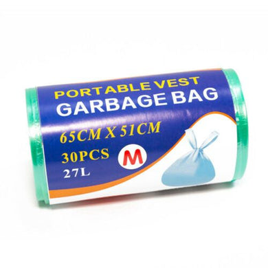 Garbage Bags Extra Tough - 30Pcs, 27 Litre, Green
