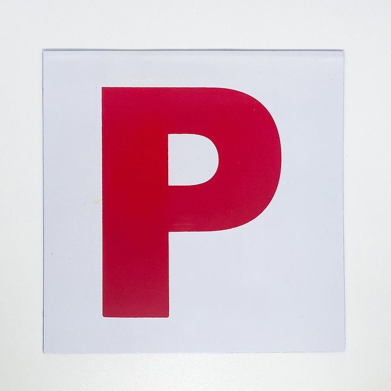 Red P Magnetic Plate Driver License Plate for NSW 2Pcs