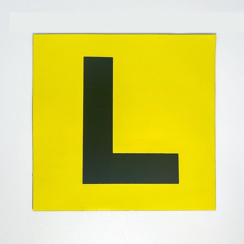 Yellow L Plate Magnetic Plate for New Learner Driver Plate