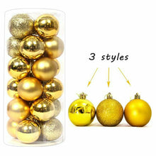 Load image into Gallery viewer, Christmas Decorations Baubles 6cm Colour Balls Party Wedding Ornament 24Pcs
