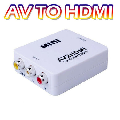 1080P AV to HDMI Converter - Plug and Play, Portable, Supports Multiple TV Formats