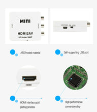 Charger l&#39;image dans la galerie, HDMI To AV Converter RCA Composite Video Adapter 1080P Support NTSC/PAL
