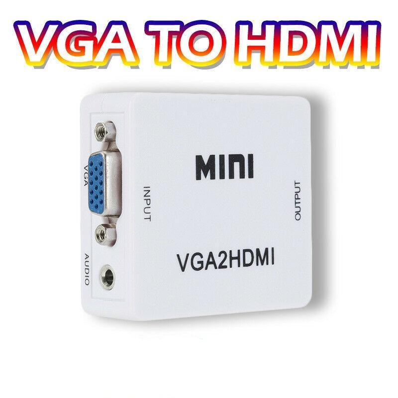 VGA to HDMI Converter 1080P Female to Female Video Adapter Cable with Audio HD