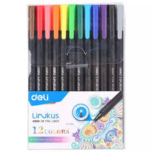 Load image into Gallery viewer, 12 Colours Pen 0.45mm Fine Tip Fineliner Pens
