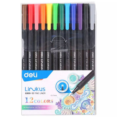 12 Colours Pen 0.45mm Fine Tip Fineliner Pens
